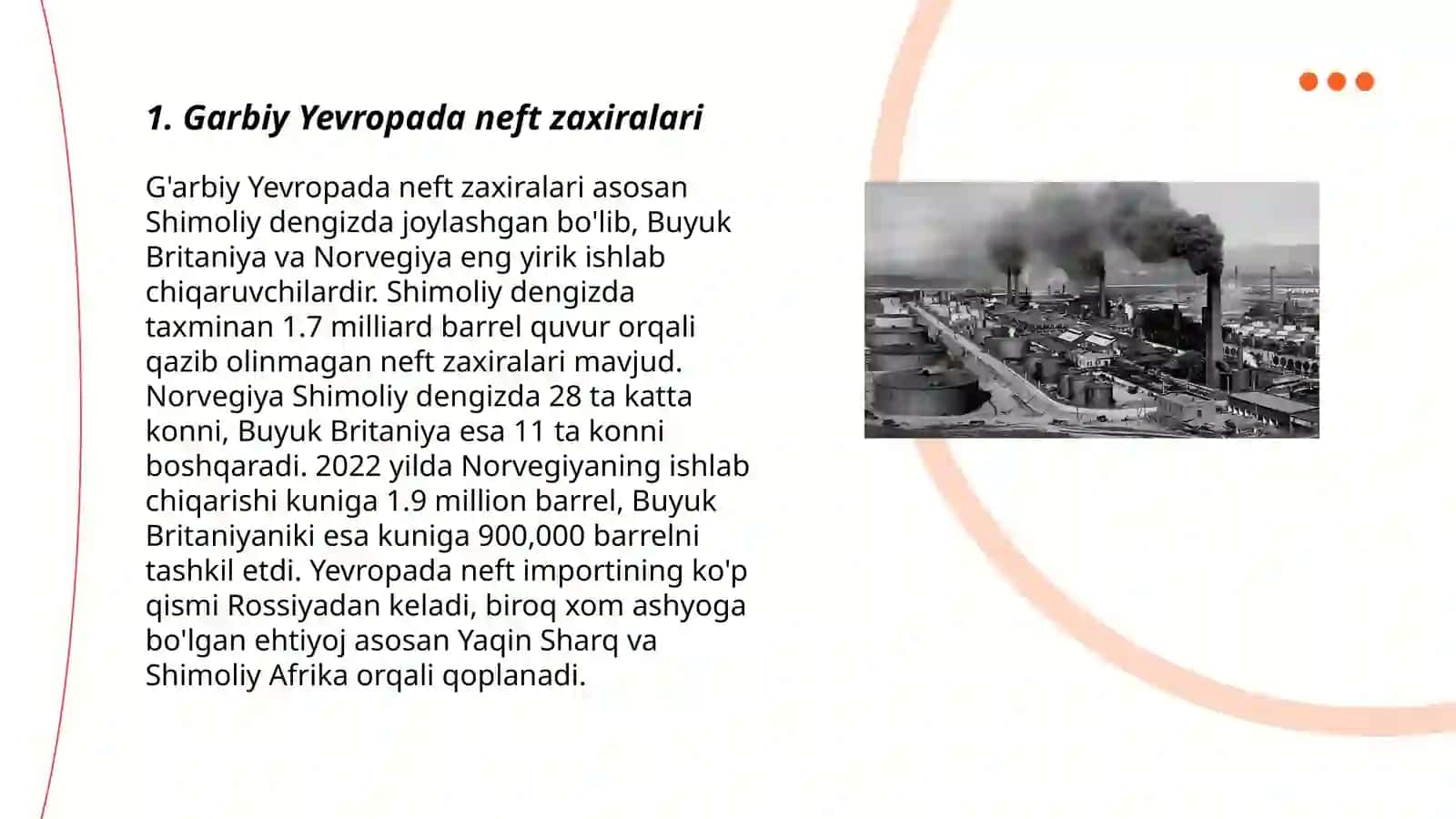 Garbiy Yevropada neft zaxiralari 3