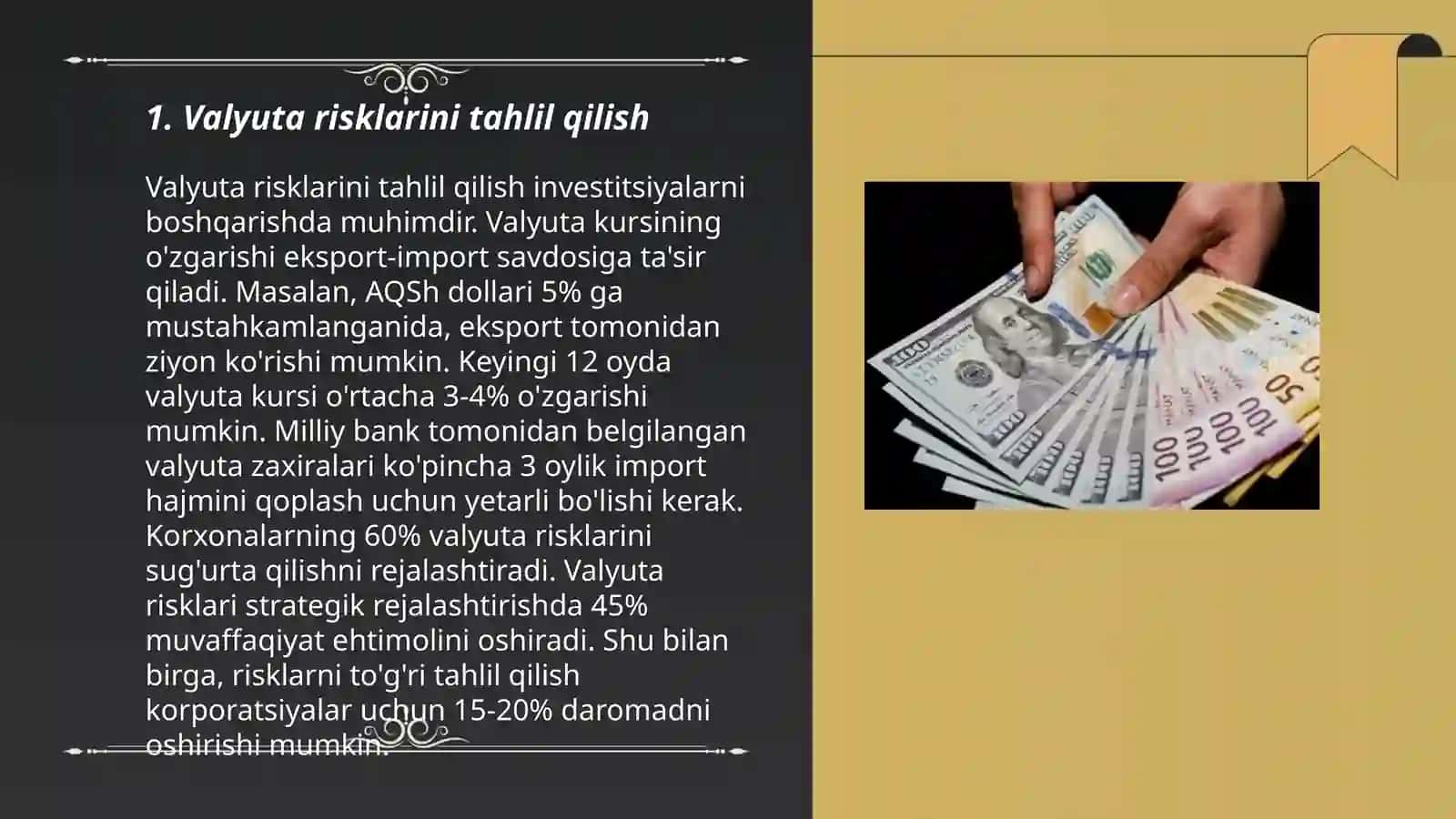 Valyuta risklarini boshqarish 3