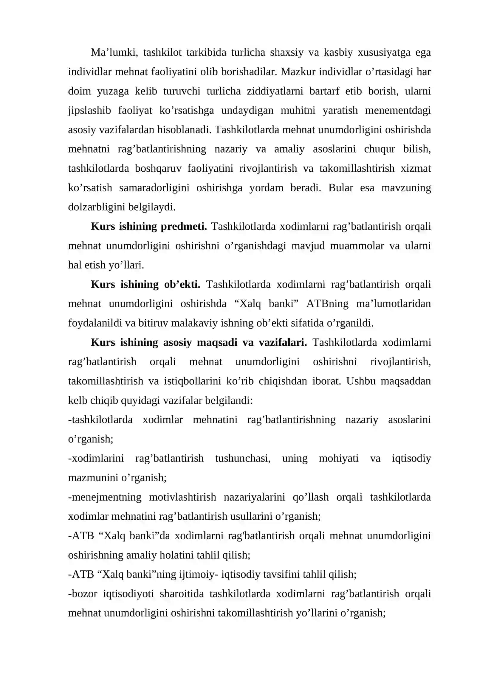 Tashkilotda xodimlar mehnatini rag’batlantirish tizimi 3