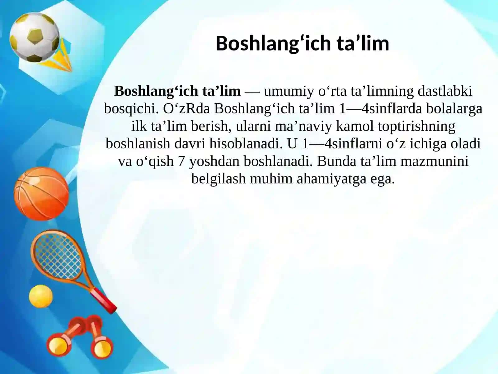 Boshlang’ich ta’limda jismoniy tarbiya va sport fanining maqsad va vazifalari 3