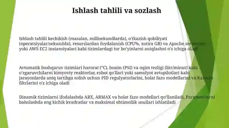 Boshqarish, modellash va identifikatsiya 3