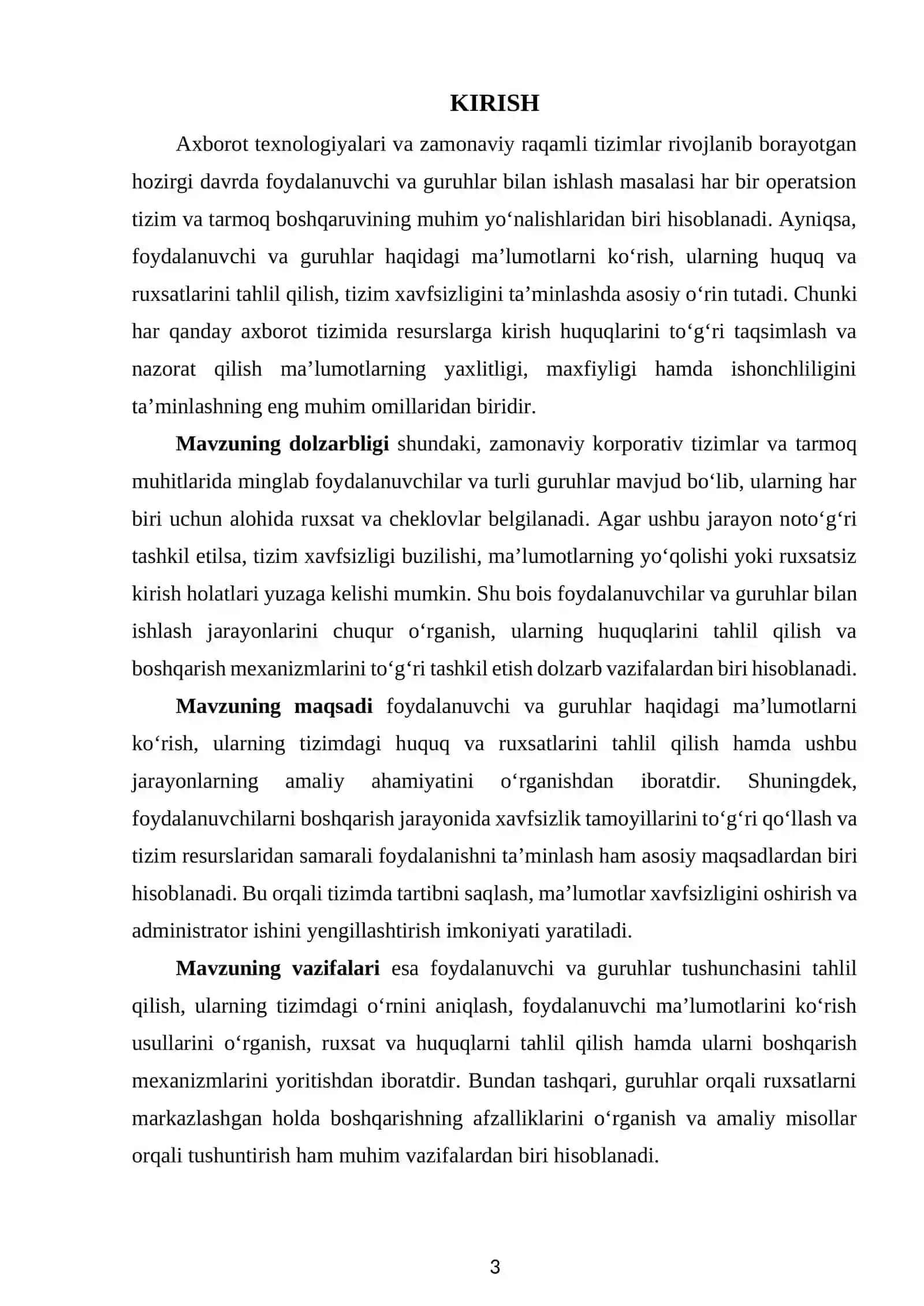 Foydalanuvchi va guruhlar bilan ishlash 3