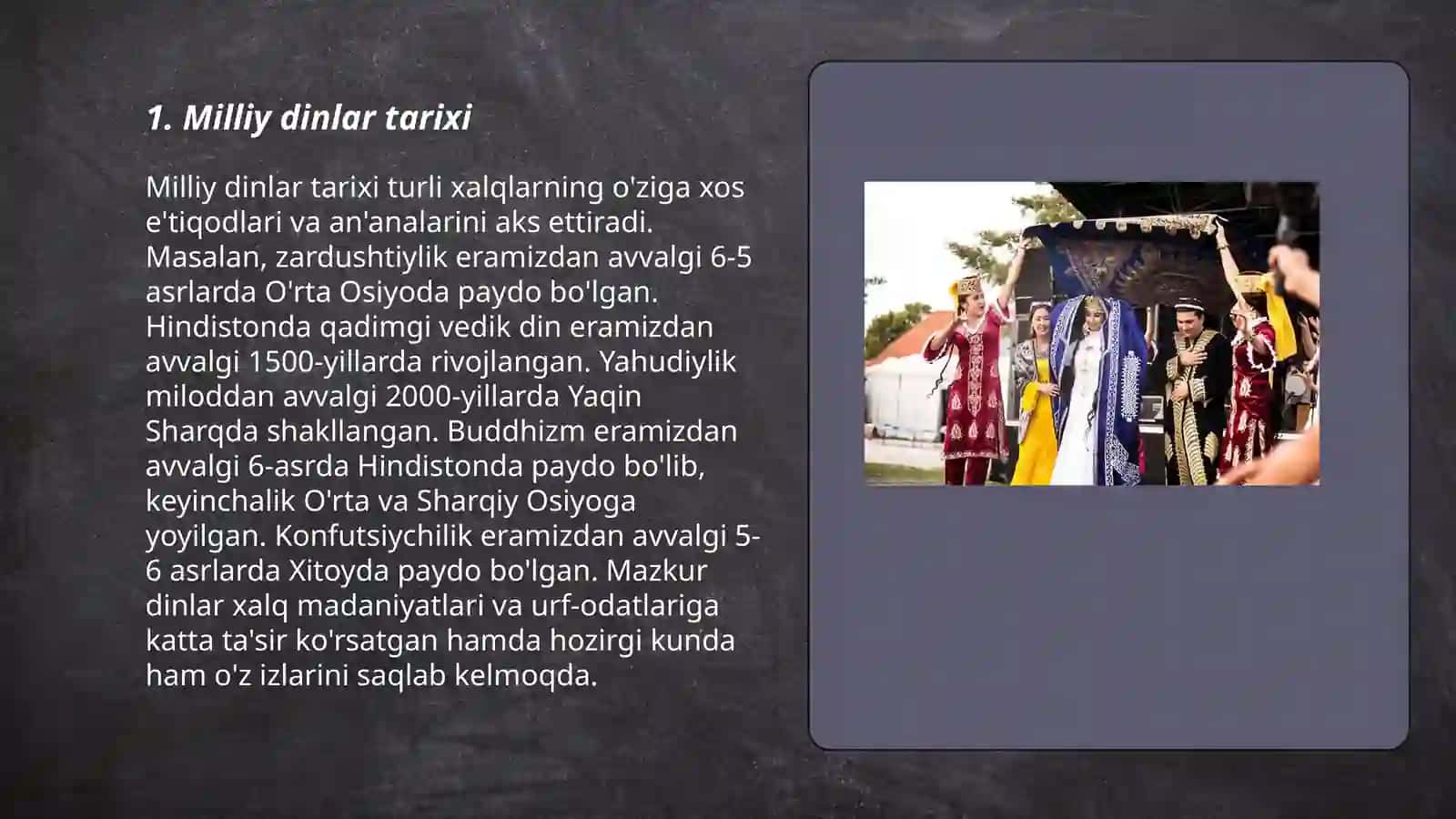 Milliy dinlar tarixi 3
