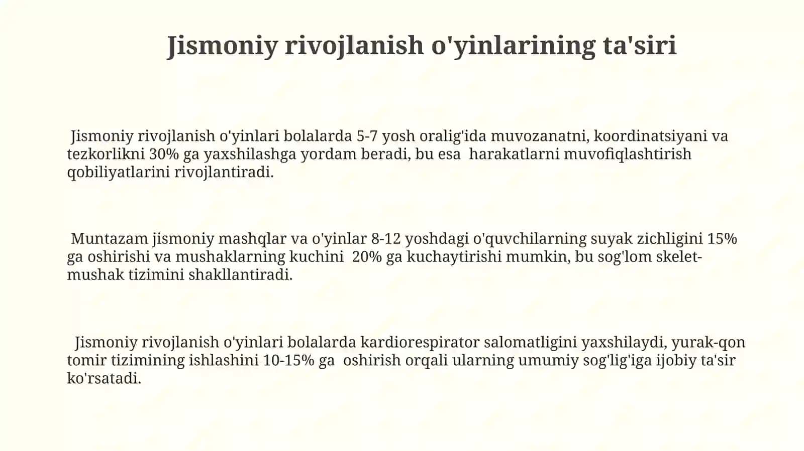 Jismoniy sifatlarni rivojlantiruvci harakatli oʻyinlarni oʻrgatish 3