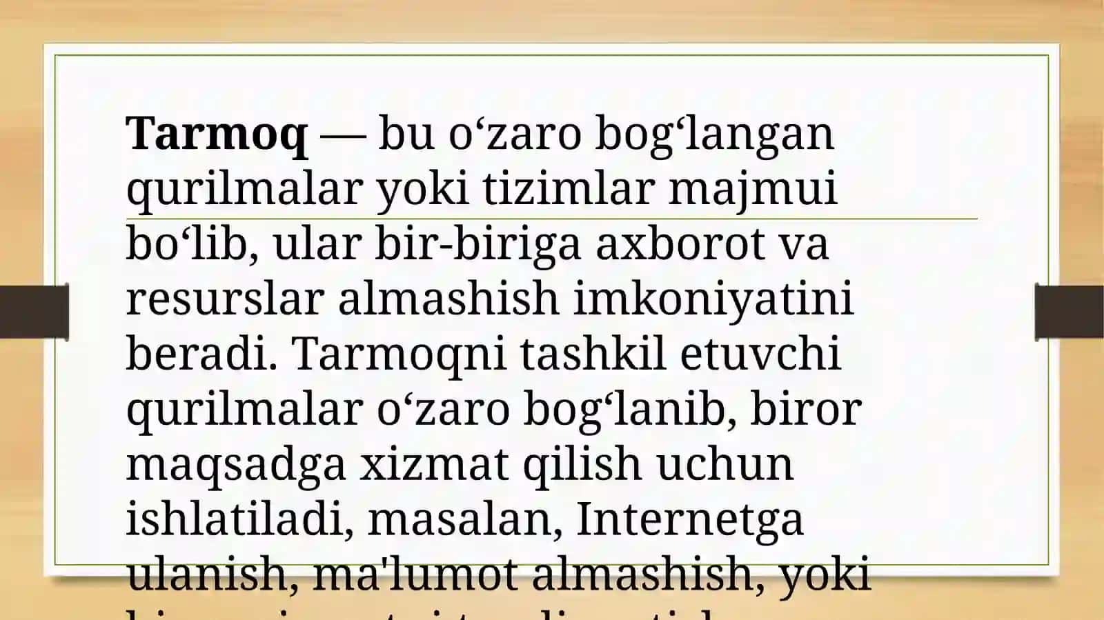 Tarmoq arxitekturalari 3