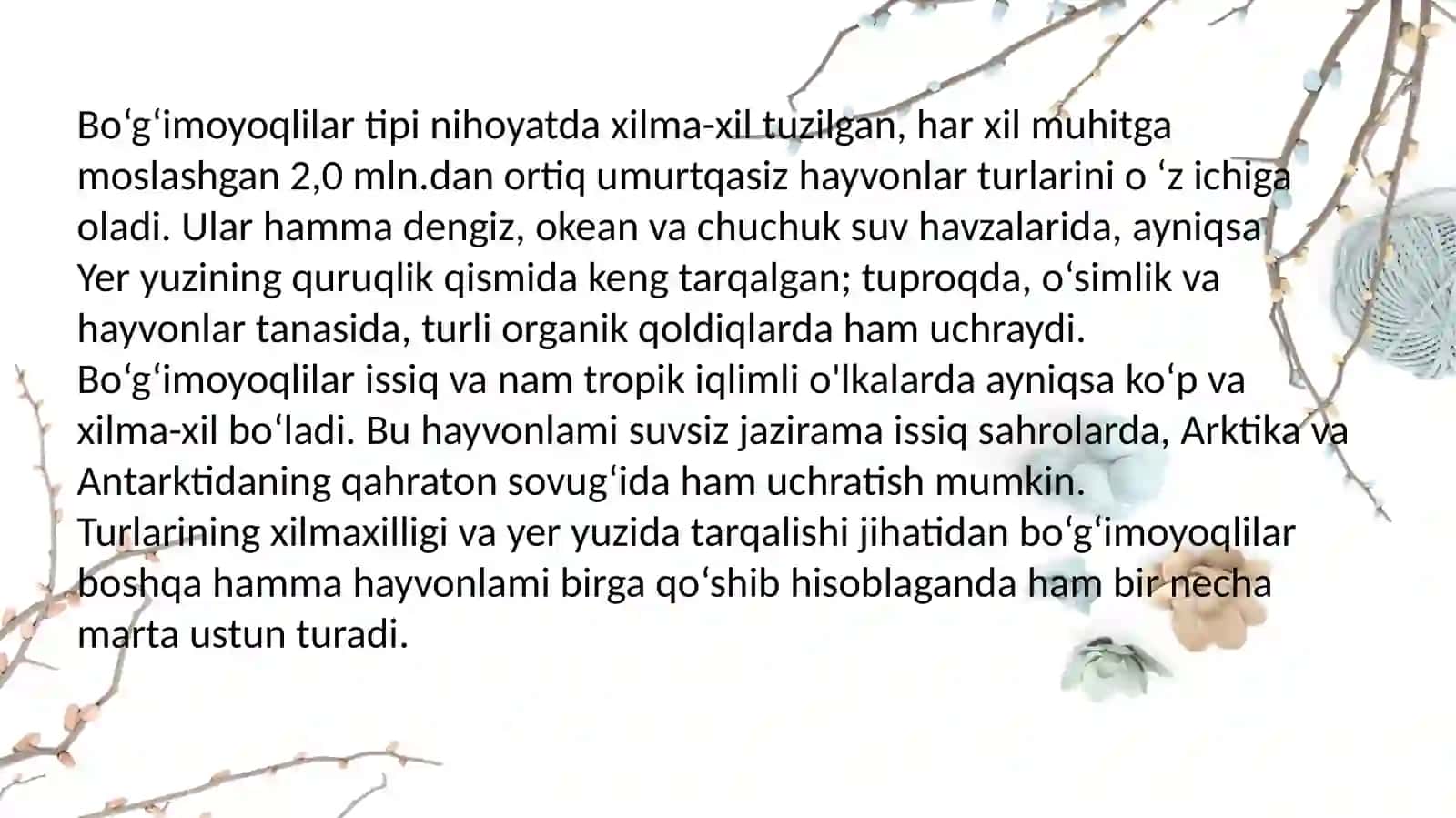 Bo'g'imoyoqlilarning kekibchiqish sabablari 3