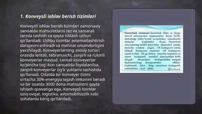 Konveysli ishlov berish tizimlari 3