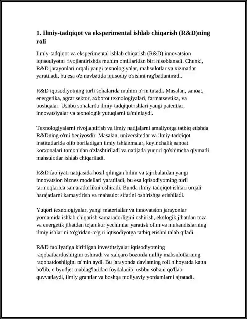 INAVATSION IQTISODIYOTNI RIVOJLANTIRISH OMILLARI 3