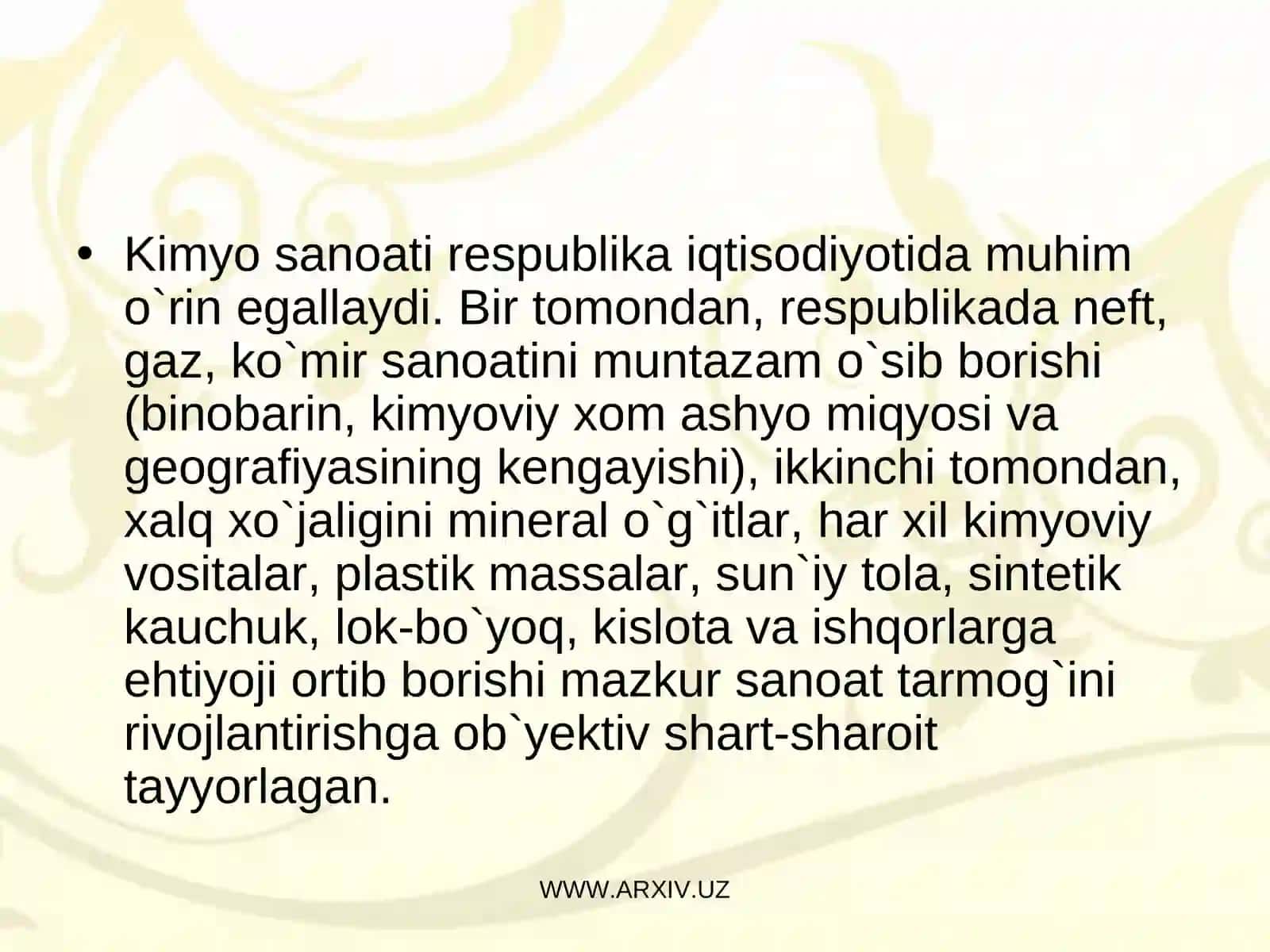 O`zbekistonning kimyo sanoati 3