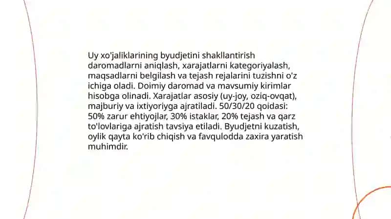 Uy xo'jaliklari iqtisodiy siyosati 3