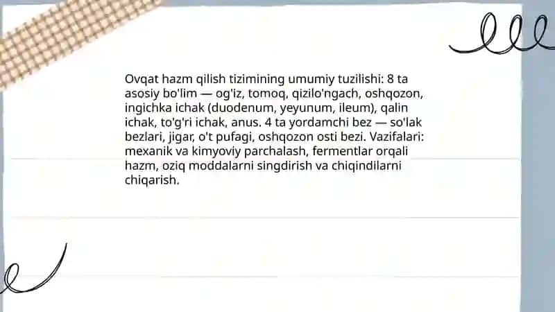 Ovqat hazm qilish tizimi 3