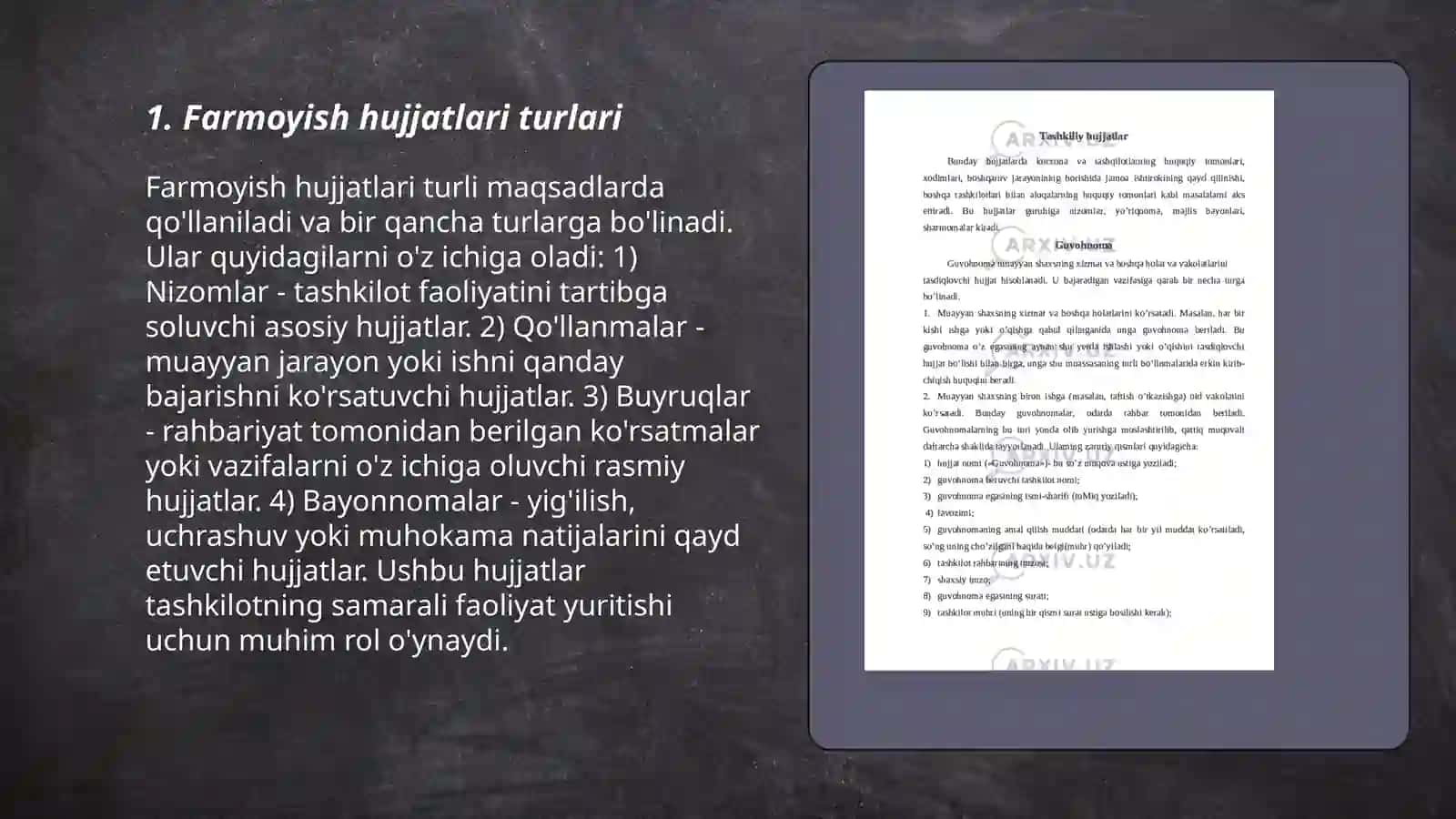 Farmoyish hujjatlari 3