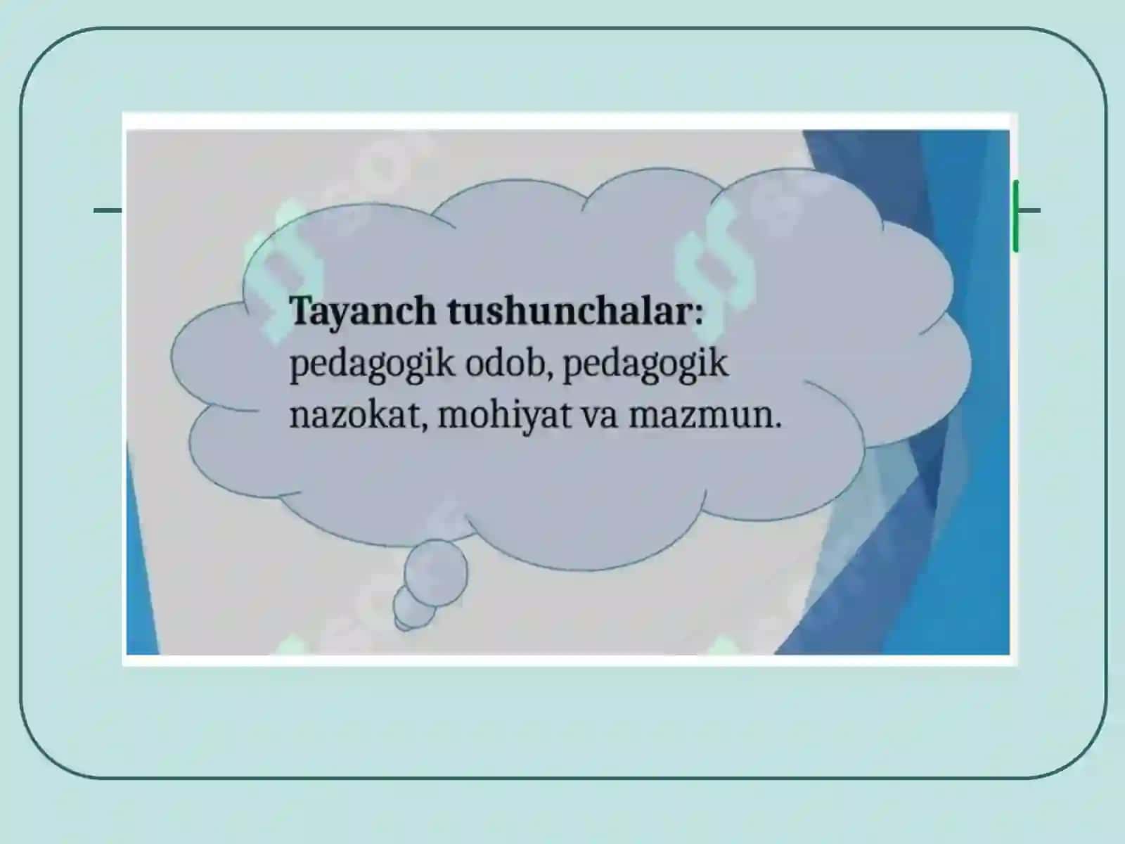 Pedagogik nazokat va odob axloq 3