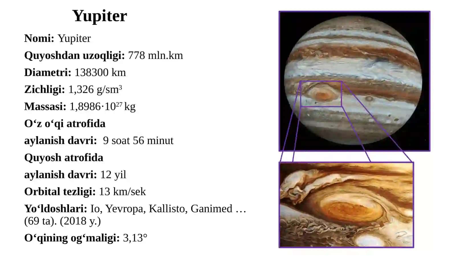 11-sinf Astronomiya Gigant planetalar, ularning yo'ldoshlari va halqalari dars ishlanma 3
