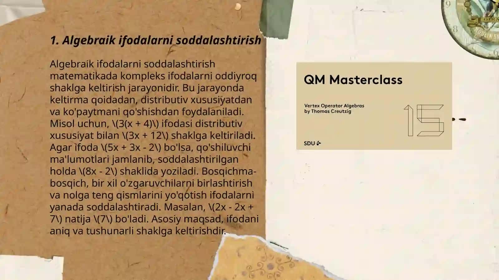 Algebraik ifodalar 3