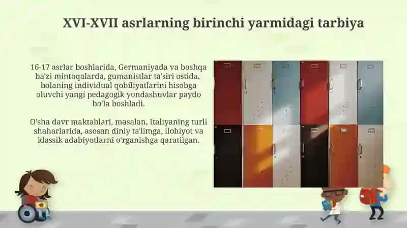 XVI-XVII asrlarning birinchi yarmida tarbiya 3
