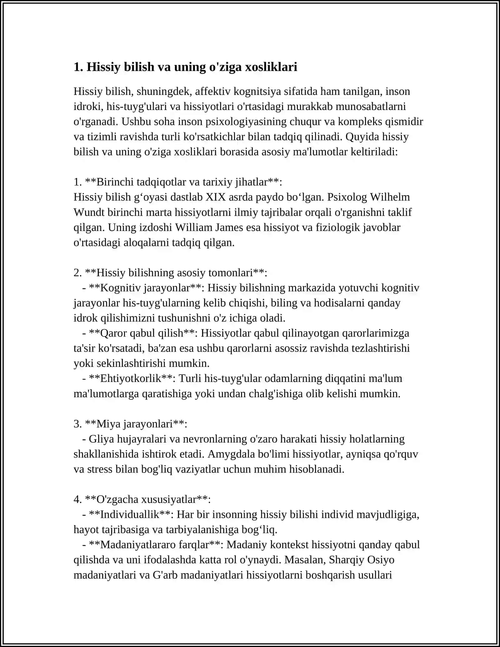 MUSTAQIL ISH Mavzu: HISSIY, EMPIRIK, NAZARIY, MANTIQIY, INTUITIV, BILISH DARAJALARINING O'ZARO ALOQASI VA FARQI 3