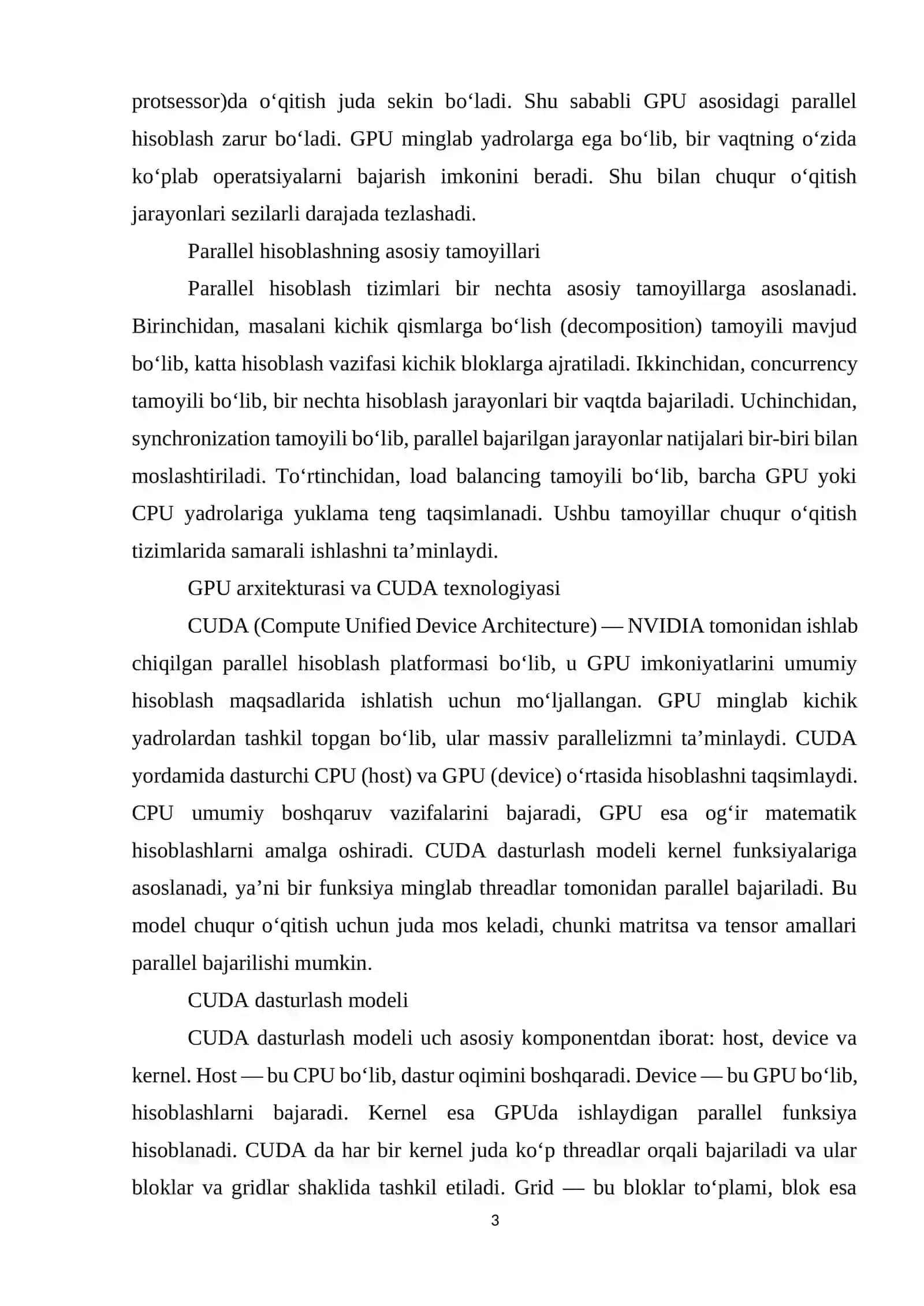 Chuqur o‘qitish jarayonlarini parallellashtirish 3
