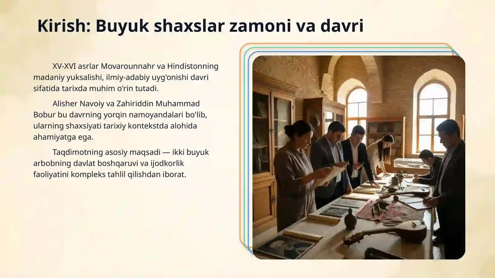 Alisher Navoiy va Zahiriddin Muhammad Bobur – davlat arboblari va buyuk ijodkorlar 3
