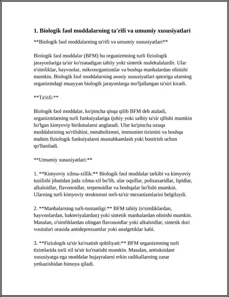 Biologik Faol Moddalar 3