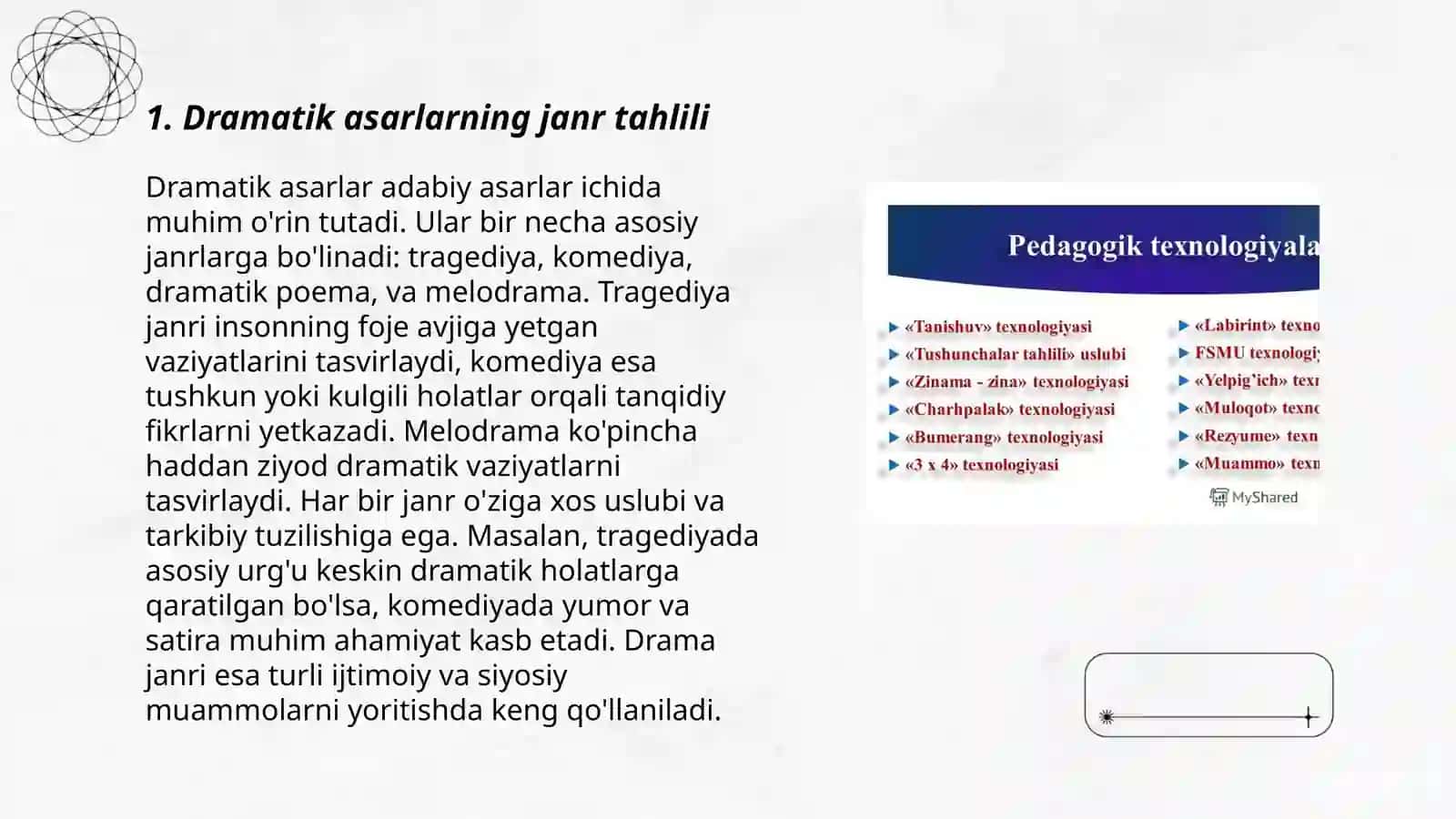 Dramatik asarlarni tahlil qilish metodikasi 3