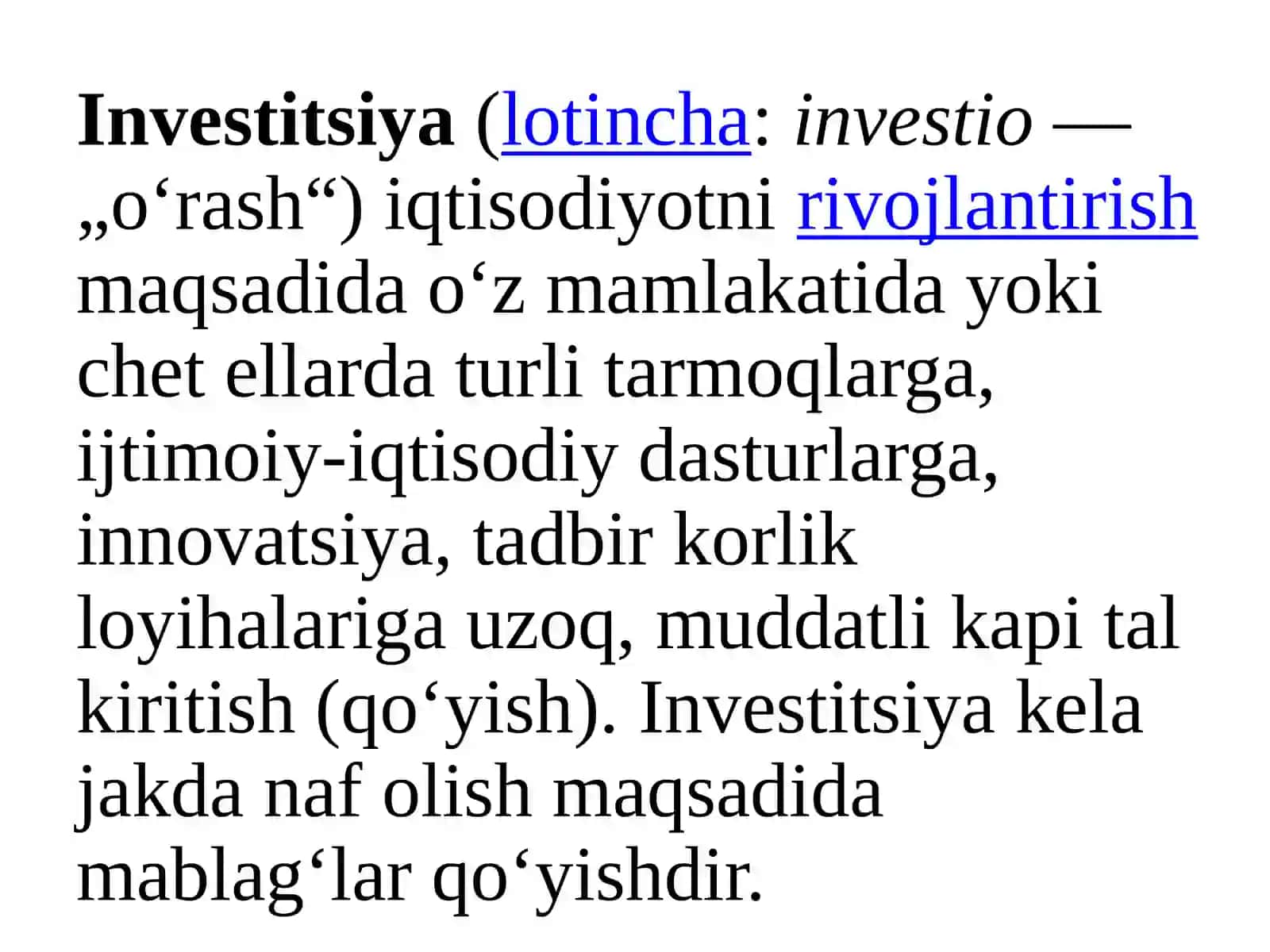 Investitsiyalar 3