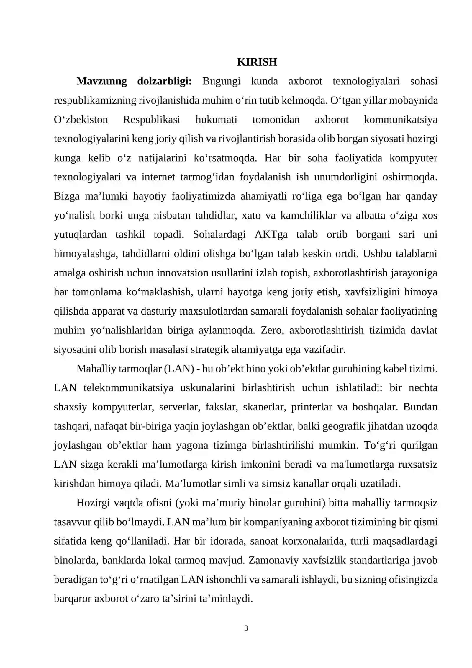 Binolardagi kompyuter tarmoqlarini loyihalashtirish 3