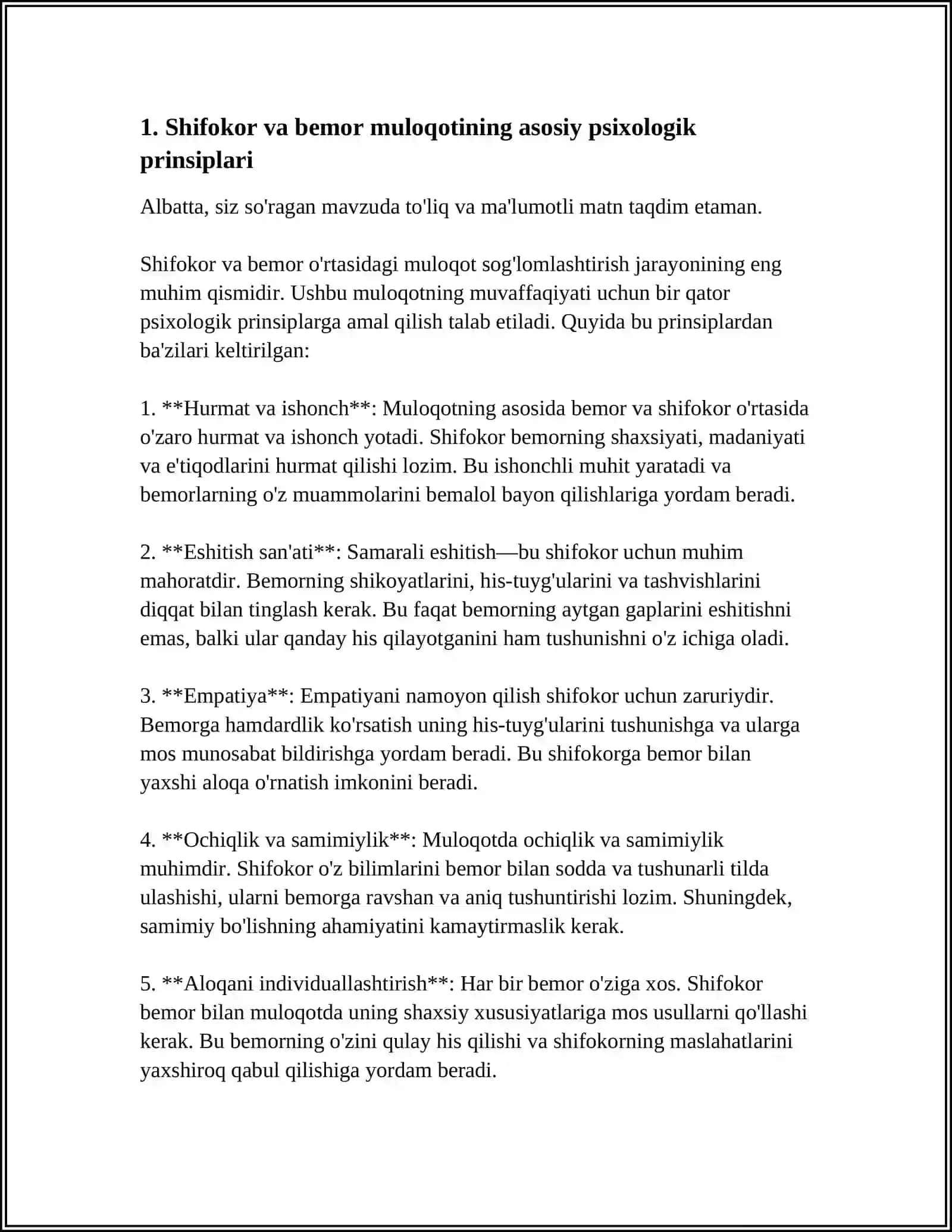 SHIFOKOR VA BEMOR MULOQOTINING PSIXOLOGIK XUSUSIYATI 3