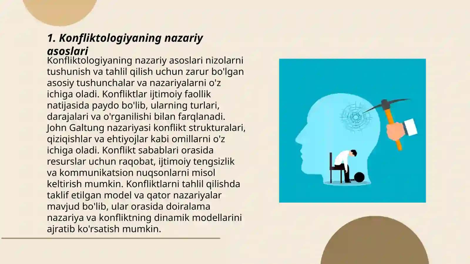 Konfliktologiyaning predmeti, vazifalari va metodlari 3