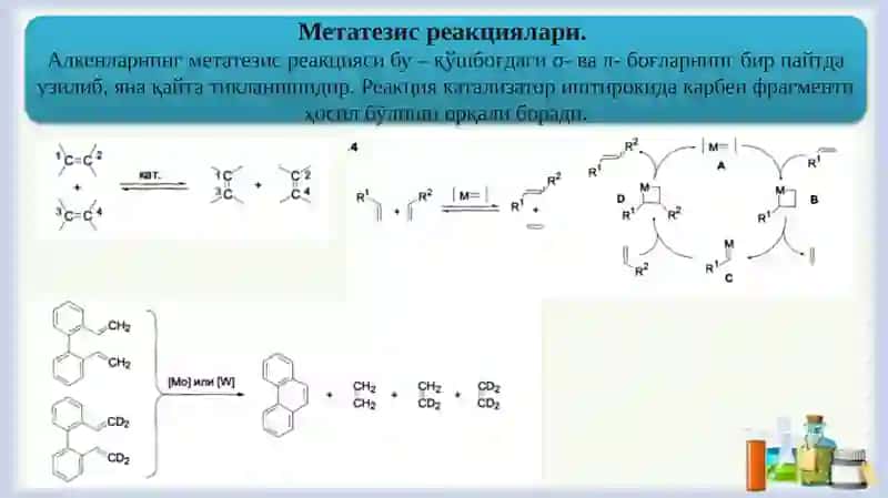 Олефинларнинг метатезис реакциялари 3