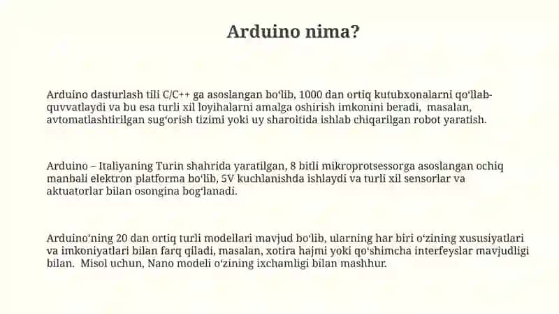 Arduino va uning imkoniyatlari 3