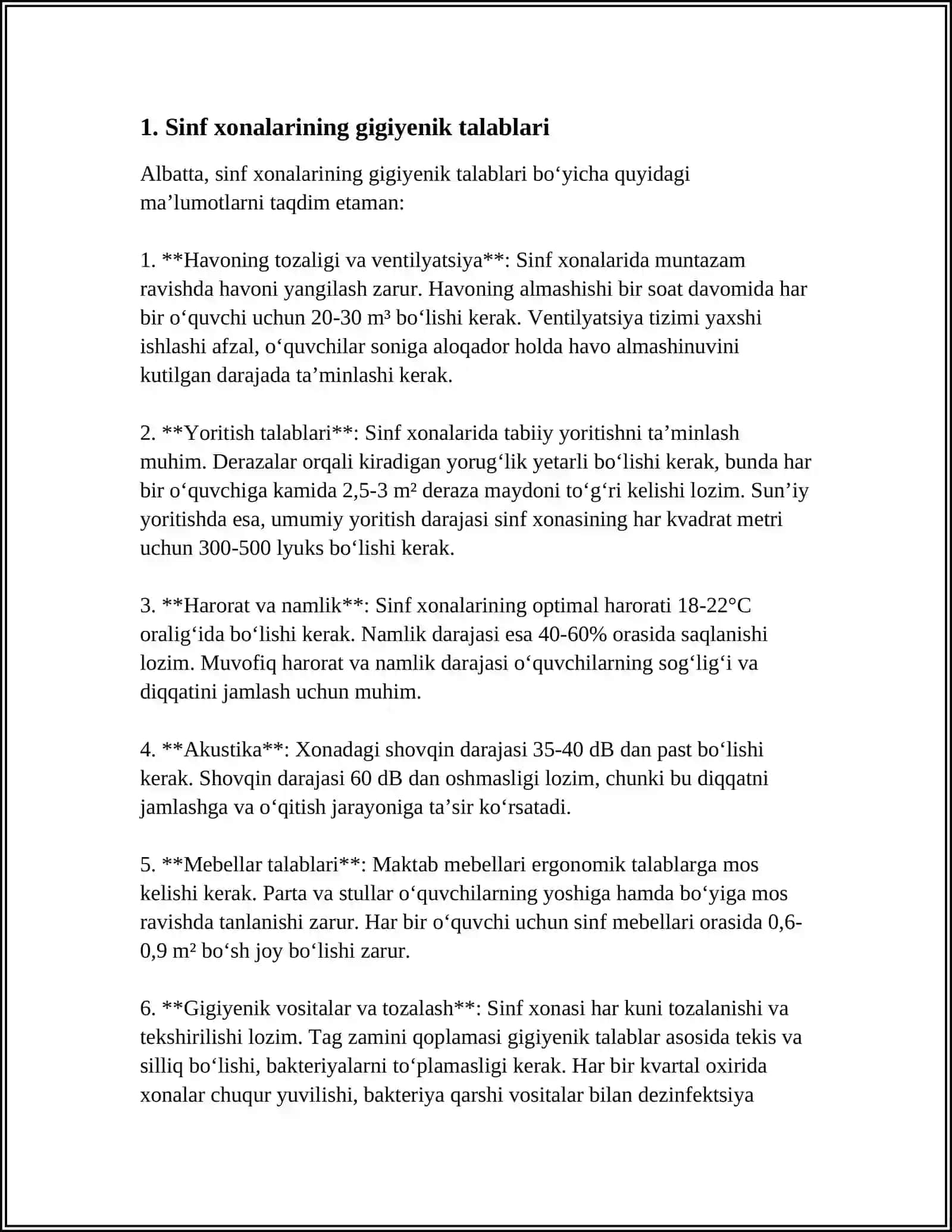MAKTABDA OʻQITISH VA TARBIYALASH SHAROITLARI GIGIYENIK OPTIMALLASHTIRISH SHAKLLARI 3