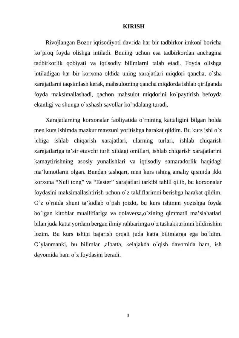KORXONA XARAJATLARI VA FOYDASI 3