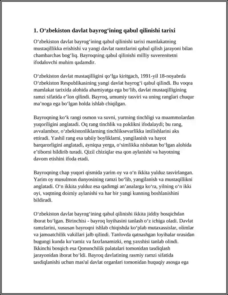 O'ZBEKISTON RESPUBLIKASI DAVLAT RAMZLARI QABUL QILINISHI 3
