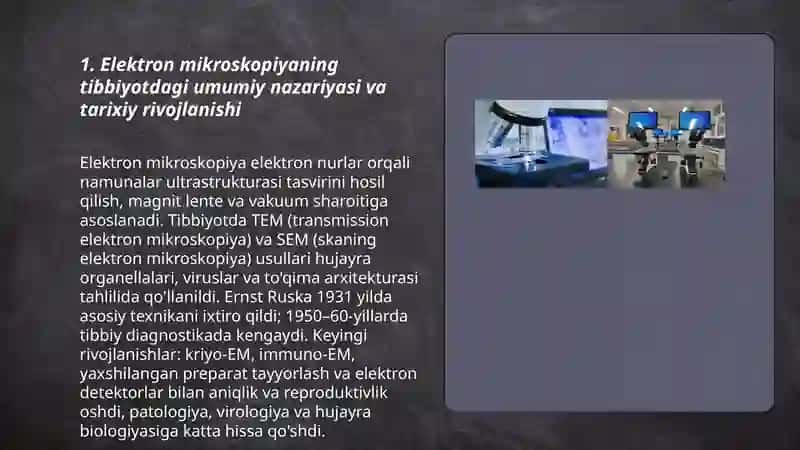 Elektron mikroskopiya usullarini tibbiyotdagi ahamiyati 3