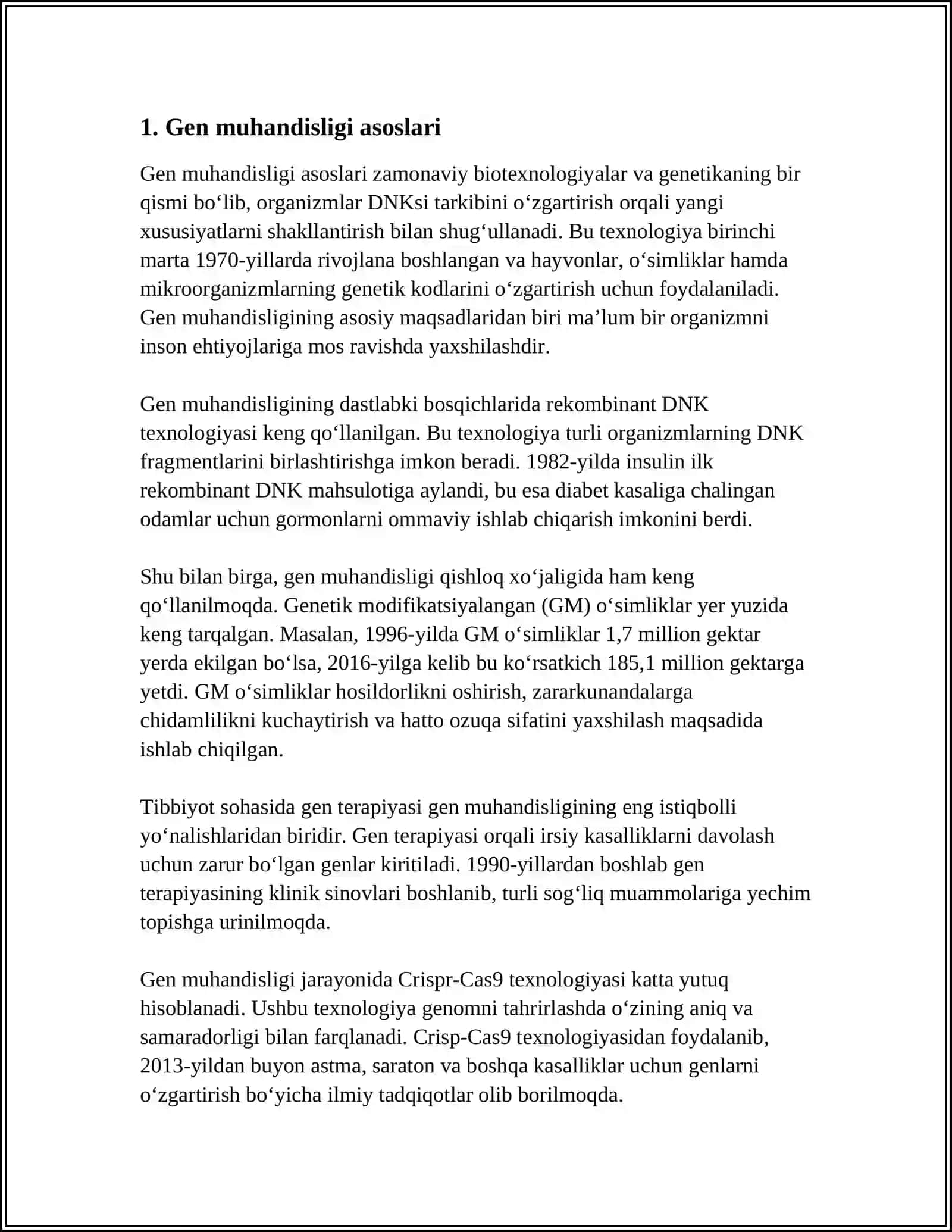 AZOT BOGʻLOVCHI OʻSIMLIKLARNI GEN MUXANDISLIGI YORDAMIDA YARATISH 3