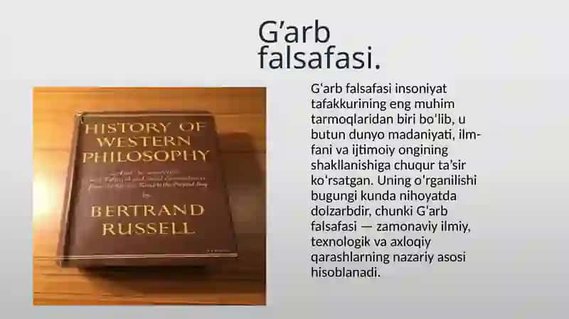 G‘arb falsafasi 3