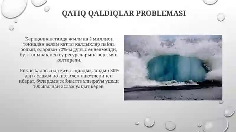 Antropogen faktorlardiň biosferağa ziyanli tasirin azaytiw 3