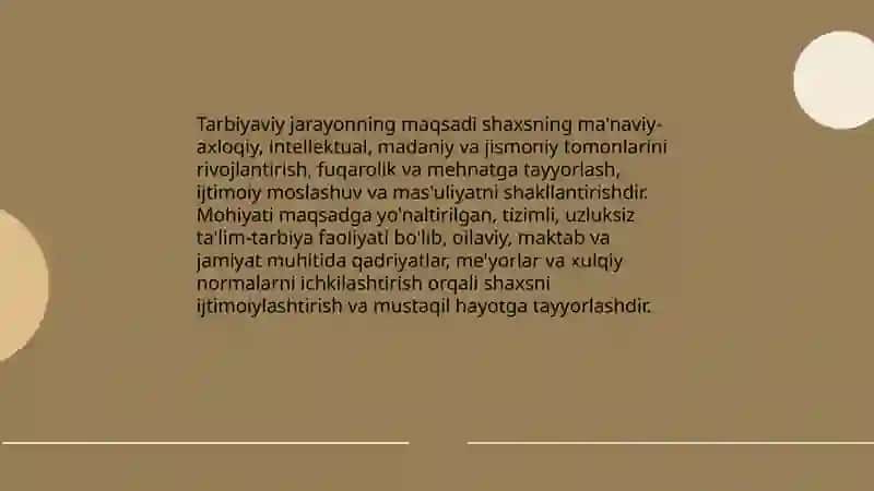 Tarbiyaviy jarayonlarning maqsad va vazifalari 3