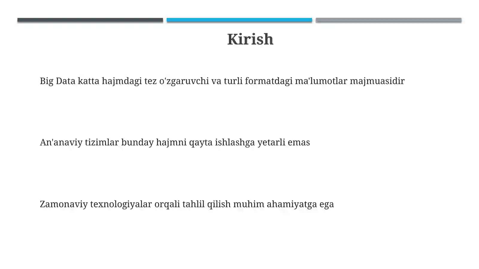 Katta ma'lumotlarni (Big Data) tahlil qilish texnologiyalari 3