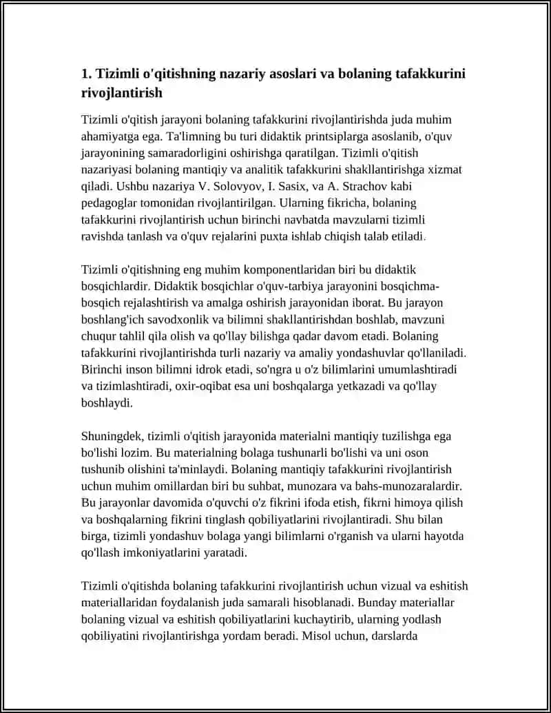 TIZIMLI O'QITISH JARAYONIDA BOLA TAFAKKURNING RIVOJLANISHI 3