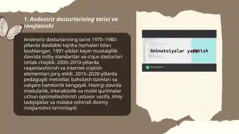 Andestriz dasturlar 3