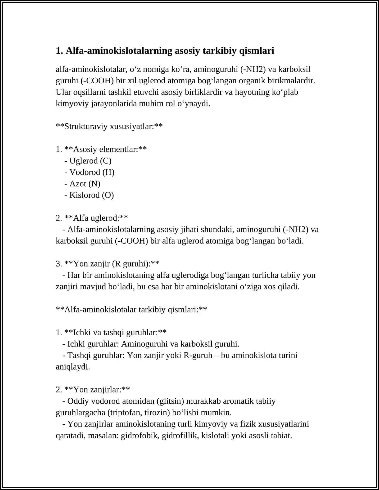 ALFA-AMINOKISLOTALAR-KOFERMENTLAR, GORMONLAR VA VITAMINLARNING TARKIBIY QISMI SIFATIDA 3