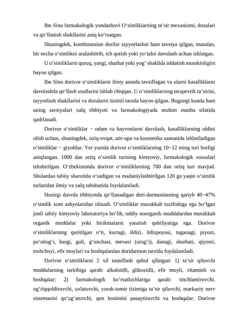 IBN SINONING DORIVOR O'SIMLIKLARI VA ULARNING DAVOLOVCHI XUSUSIYATLARI. 3