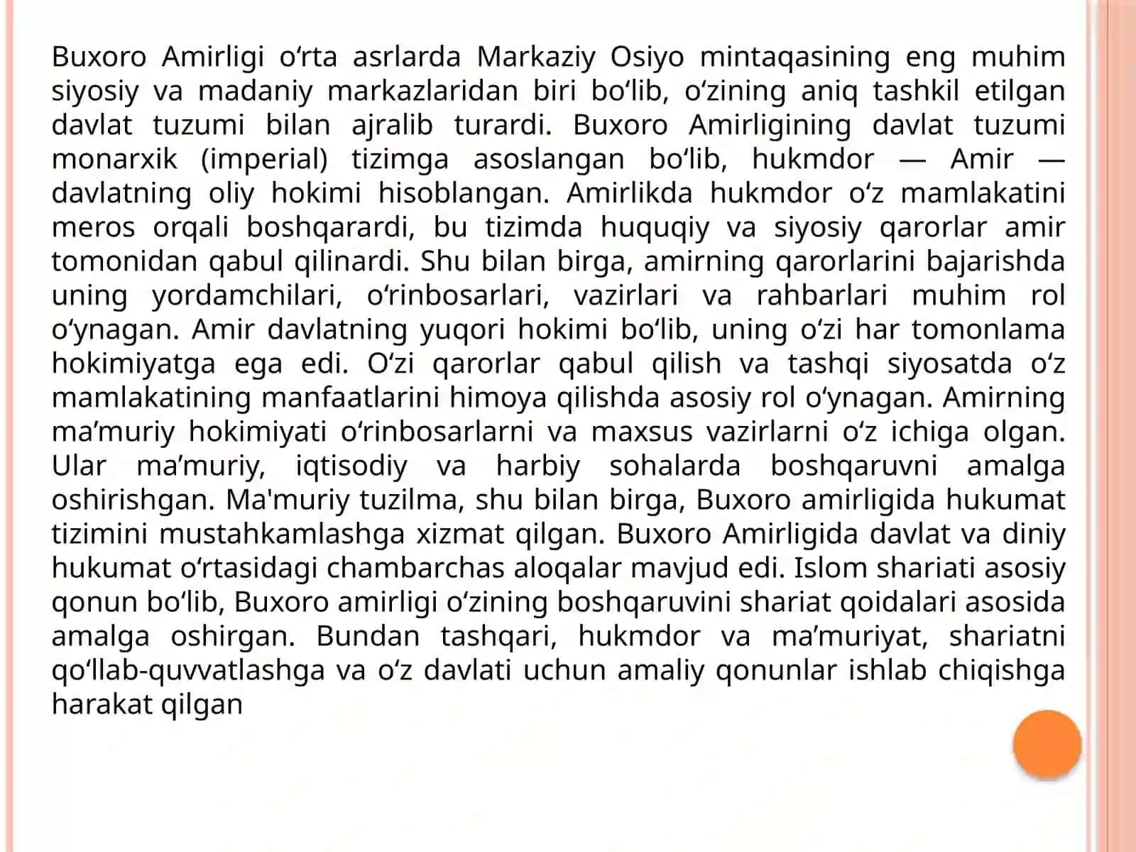 XIX asr oxiri - XX asr boshlarida Buxoro amirligi va Xiva xonligida ijtimoiy-iqtisodiy va siyosiy hayot 3