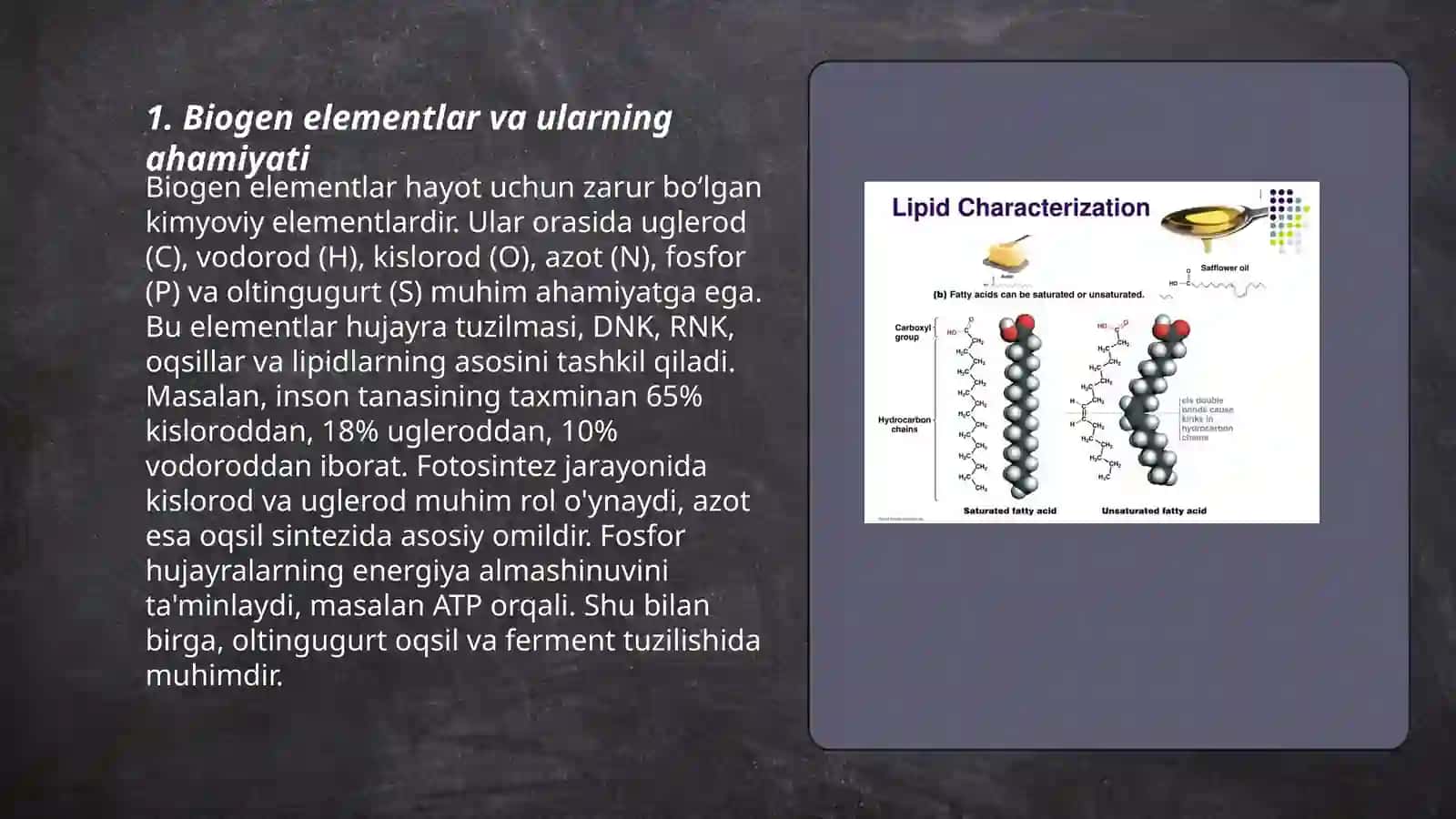 Biogen elementlar va ularning ahamiyati 3