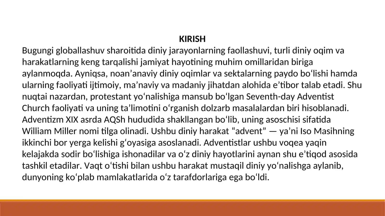 Adventistlar sektasi 3