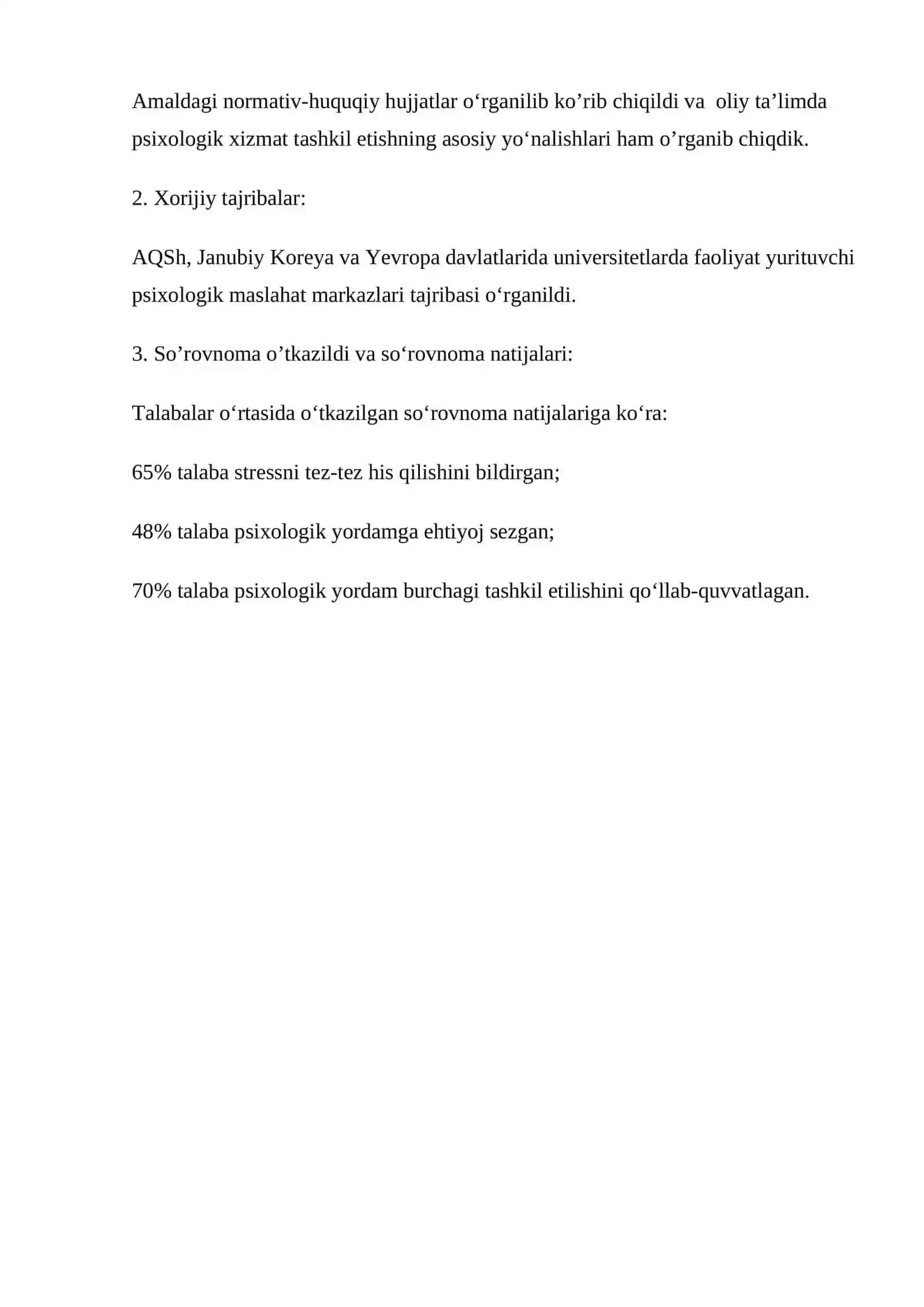 “Oliy ta’limda psixologik yordam burchagini tashkil etish” 3