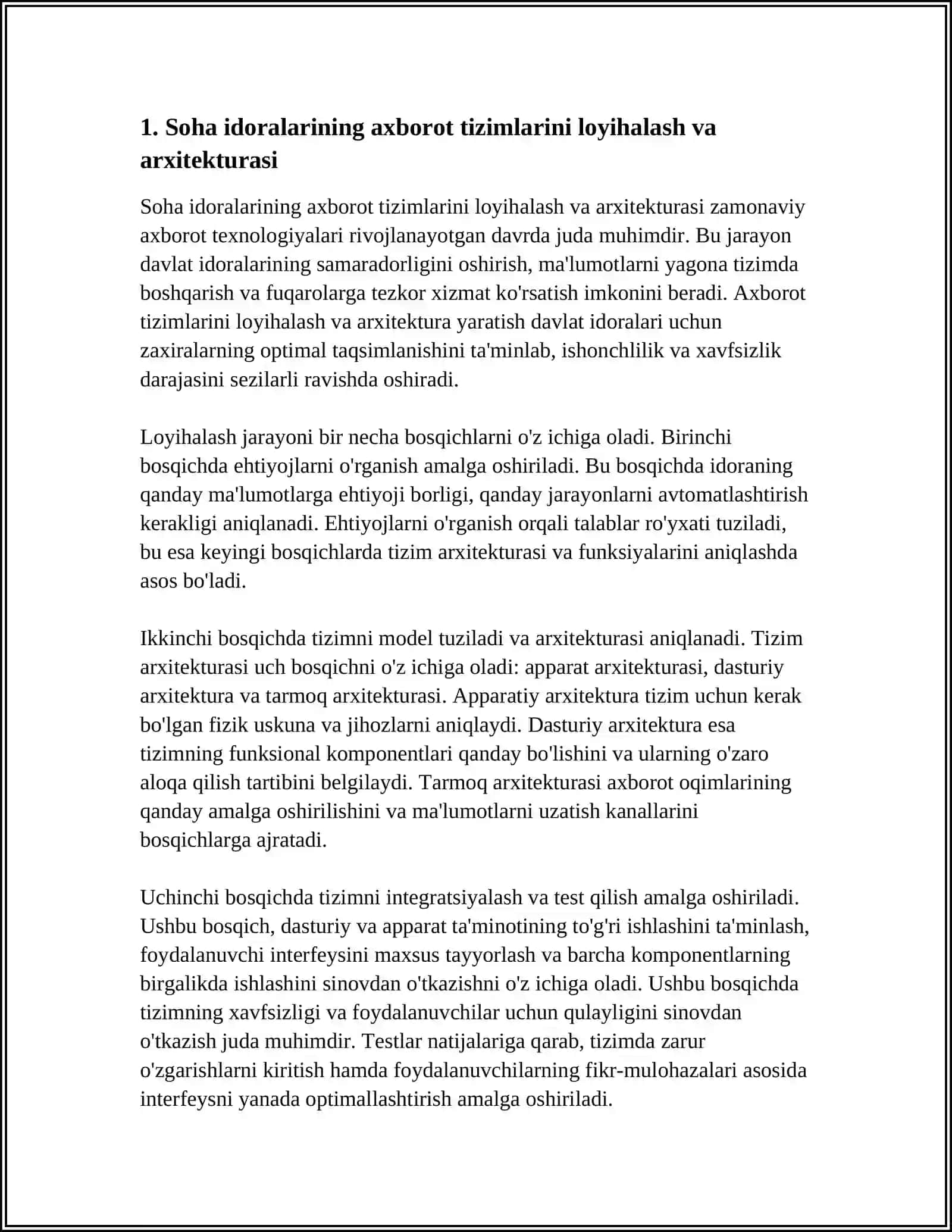 SOHA IDORALARINING AXBOROT TIZIMLARI 3