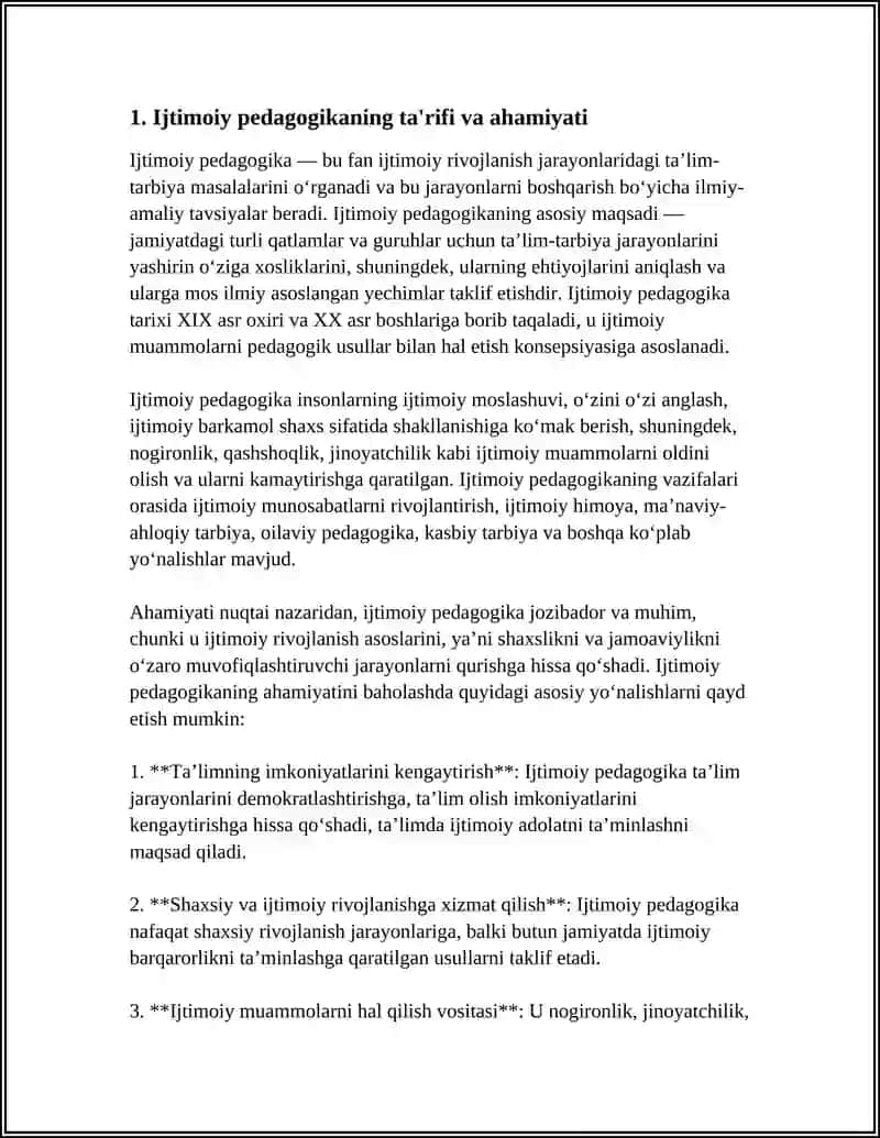 IJTIMOIY PEDAGOGIKANING JAMIYATDA TUTGAN O'RNI 3